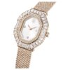 Matrix Octagon-horloge met metalen armband, goudkleurig, champagnekleurige afwerking