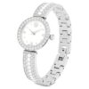 Matrix Pearl-armbandhorloge, Swiss Made, kristallen armband, wit, roestvrij staal Matrix Pearl-armbandhorloge, Swiss Made, kristallen armband, wit, roestvrij staal