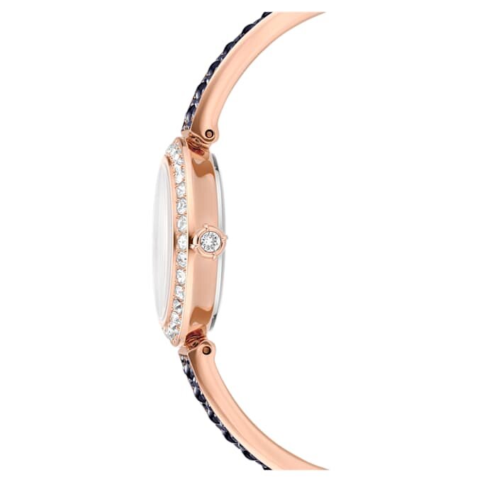 Matrix Pearl-armbandhorloge, Swiss Made, kristallen armband, zwart, roségoudkleurige afwerking Matrix Pearl-armbandhorloge, Swiss Made, kristallen armband, zwart, roségoudkleurige afwerking