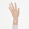 Matrix Pearl Bangle-armbandhorloge, Swiss Made, kristallen armband, wit, roségoudkleurige afwerking
