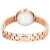 Matrix Pearl Bangle-armbandhorloge, Swiss Made, kristallen armband, wit, roségoudkleurige afwerking