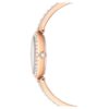 Matrix Pearl Bangle-armbandhorloge, Swiss Made, kristallen armband, wit, roségoudkleurige afwerking