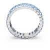 Matrix-ring met baguette-slijpsel, blauw, gerhodineerd Matrix-ring met baguette-slijpsel, blauw, gerhodineerd