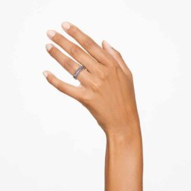 Matrix-ring met baguette-slijpsel, grijs, gerutheniumd