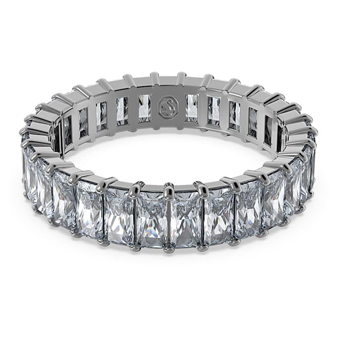 Matrix-ring met baguette-slijpsel, grijs, gerutheniumd Matrix-ring met baguette-slijpsel, grijs, gerutheniumd