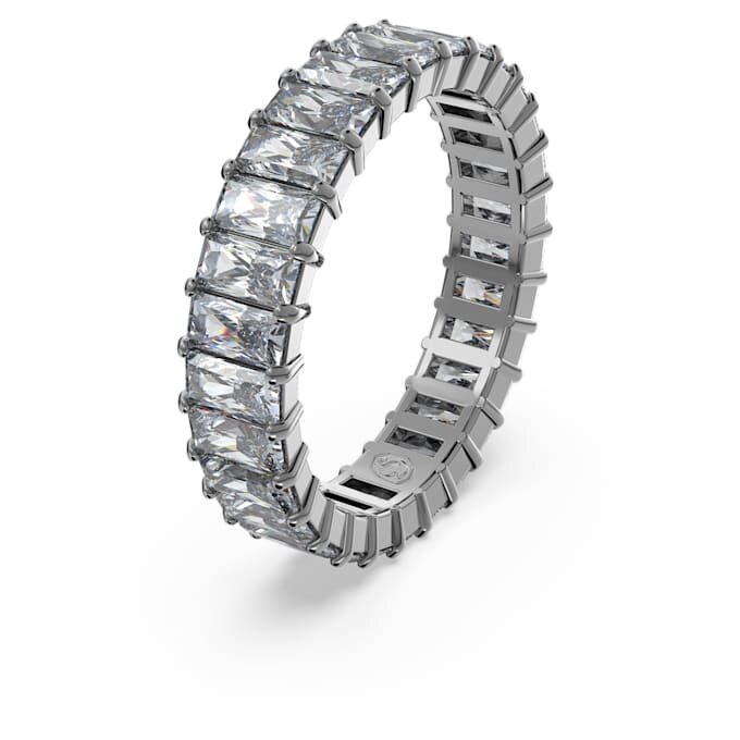 Matrix-ring met baguette-slijpsel, grijs, gerutheniumd Matrix-ring met baguette-slijpsel, grijs, gerutheniumd