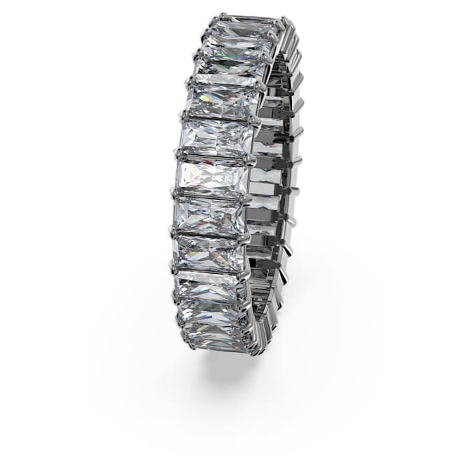 Matrix-ring met baguette-slijpsel, grijs, gerutheniumd Matrix-ring met baguette-slijpsel, grijs, gerutheniumd