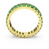 Matrix-ring met baguette-slijpsel, groen, verguld Matrix-ring met baguette-slijpsel, groen, verguld