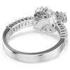 Matrix-ring met baguette-slijpsel, knoop, wit, gerhodineerd Matrix-ring met baguette-slijpsel, knoop, wit, gerhodineerd