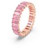 Matrix-ring met baguette-slijpsel, roze, roségoudkleurig verguld Matrix-ring met baguette-slijpsel, roze, roségoudkleurig verguld