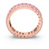 Matrix-ring met baguette-slijpsel, roze, roségoudkleurig verguld Matrix-ring met baguette-slijpsel, roze, roségoudkleurig verguld