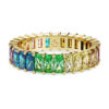 Matrix-ring met baguette-slijpsel, veelkleurig, verguld Matrix-ring met baguette-slijpsel, veelkleurig, verguld