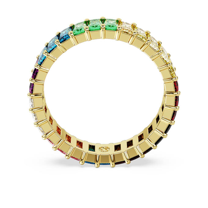Matrix-ring met baguette-slijpsel, veelkleurig, verguld Matrix-ring met baguette-slijpsel, veelkleurig, verguld