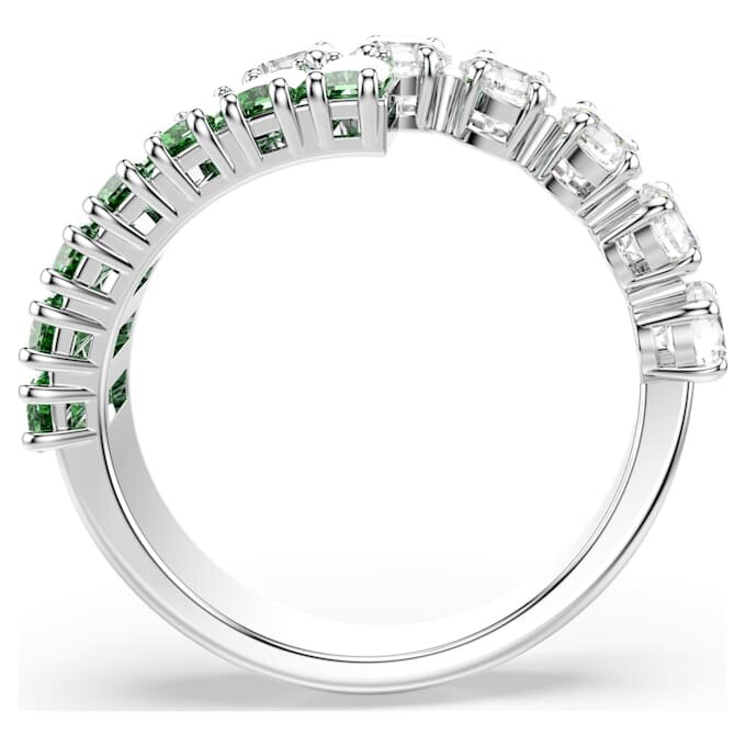 Matrix-ring met gemengde slijpvormen, groen, gerhodineerd Matrix-ring met gemengde slijpvormen, groen, gerhodineerd