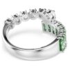 Matrix-ring met gemengde slijpvormen, groen, gerhodineerd Matrix-ring met gemengde slijpvormen, groen, gerhodineerd