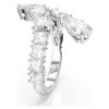 Matrix-ring met gemengde slijpvormen, wit, gerhodineerd Matrix-ring met gemengde slijpvormen, wit, gerhodineerd