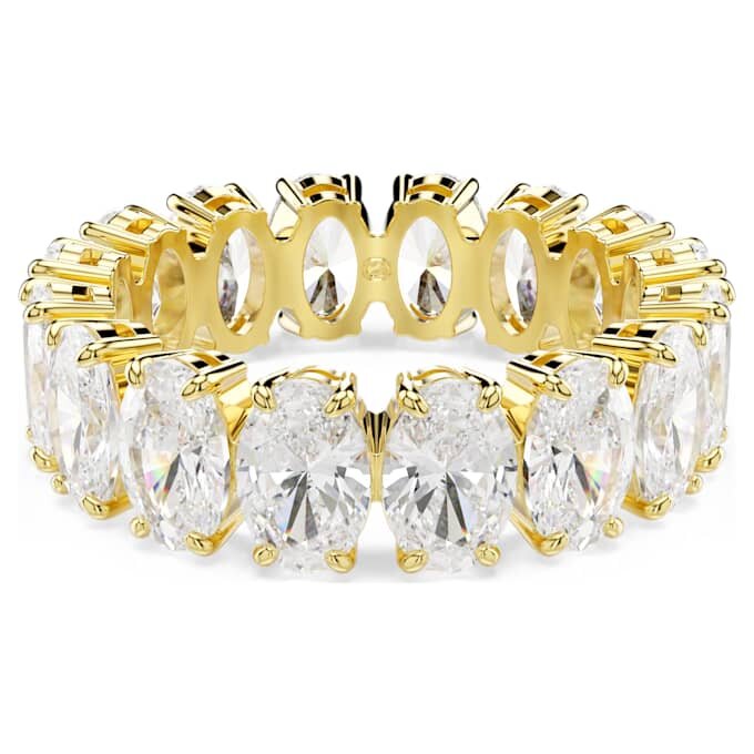 Matrix-ring met ovale slijpvorm, wit, verguld Matrix-ring met ovale slijpvorm, wit, verguld