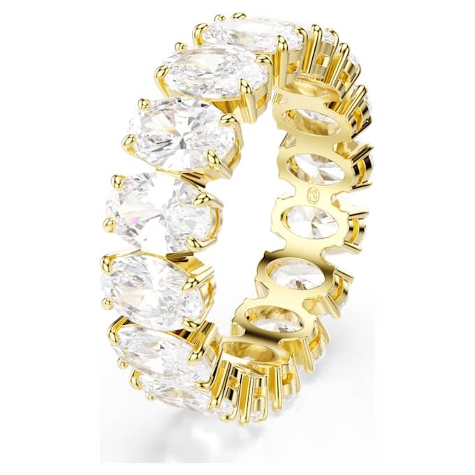 Matrix-ring met ovale slijpvorm, wit, verguld Matrix-ring met ovale slijpvorm, wit, verguld