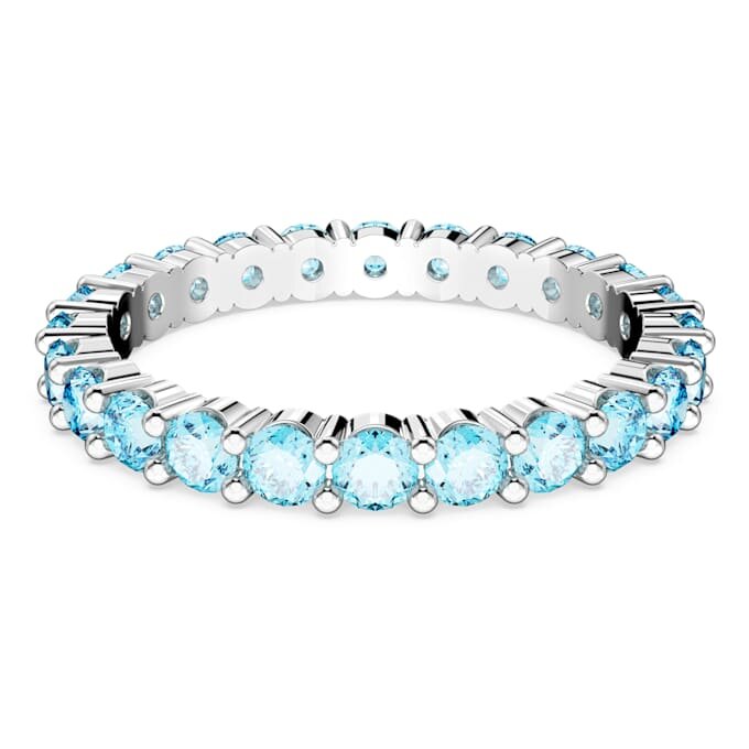 Matrix-ring met ronde slijpvorm, blauw, gerhodineerd Matrix-ring met ronde slijpvorm, blauw, gerhodineerd