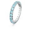 Matrix-ring met ronde slijpvorm, blauw, gerhodineerd Matrix-ring met ronde slijpvorm, blauw, gerhodineerd
