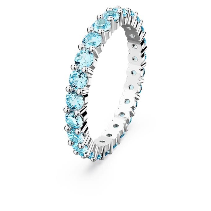 Matrix-ring met ronde slijpvorm, blauw, gerhodineerd Matrix-ring met ronde slijpvorm, blauw, gerhodineerd