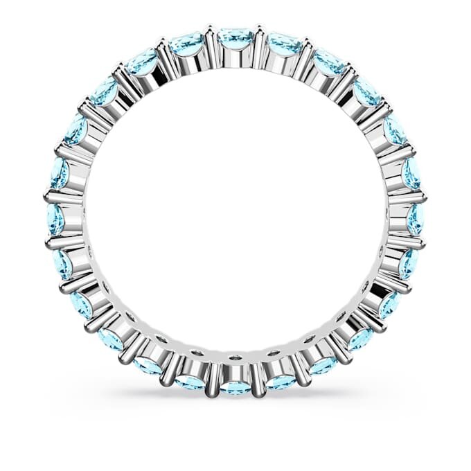 Matrix-ring met ronde slijpvorm, blauw, gerhodineerd Matrix-ring met ronde slijpvorm, blauw, gerhodineerd