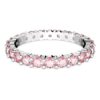 Matrix-ring met ronde slijpvorm, roze, gerhodineerd Matrix-ring met ronde slijpvorm, roze, gerhodineerd
