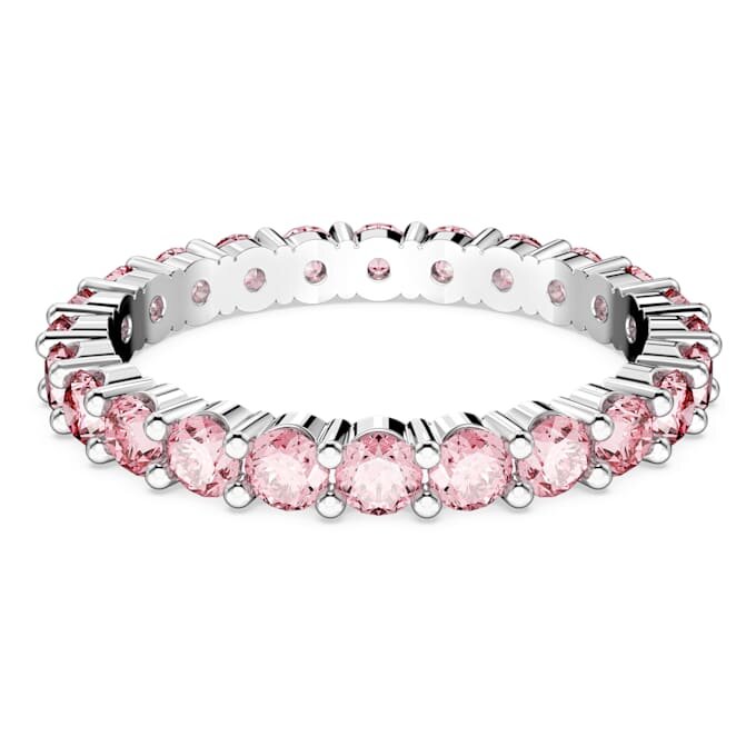 Matrix-ring met ronde slijpvorm, roze, gerhodineerd Matrix-ring met ronde slijpvorm, roze, gerhodineerd