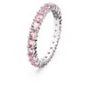 Matrix-ring met ronde slijpvorm, roze, gerhodineerd Matrix-ring met ronde slijpvorm, roze, gerhodineerd