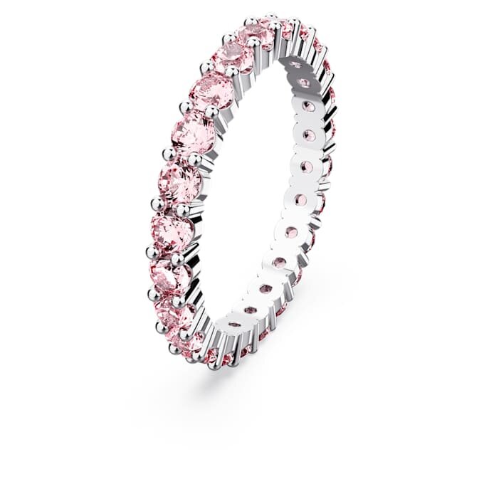 Matrix-ring met ronde slijpvorm, roze, gerhodineerd Matrix-ring met ronde slijpvorm, roze, gerhodineerd