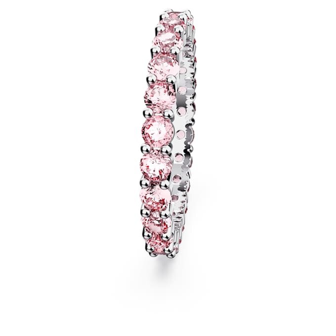 Matrix-ring met ronde slijpvorm, roze, gerhodineerd Matrix-ring met ronde slijpvorm, roze, gerhodineerd