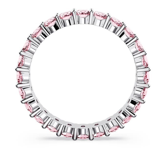 Matrix-ring met ronde slijpvorm, roze, gerhodineerd Matrix-ring met ronde slijpvorm, roze, gerhodineerd