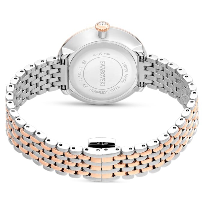 Matrix Tennis 7-Link horloge, Swiss Made, metalen armband, roségoudkleurig, afwerking van gemengd metaal Matrix Tennis 7-Link horloge, Swiss Made, metalen armband, roségoudkleurig, afwerking van gemengd metaal
