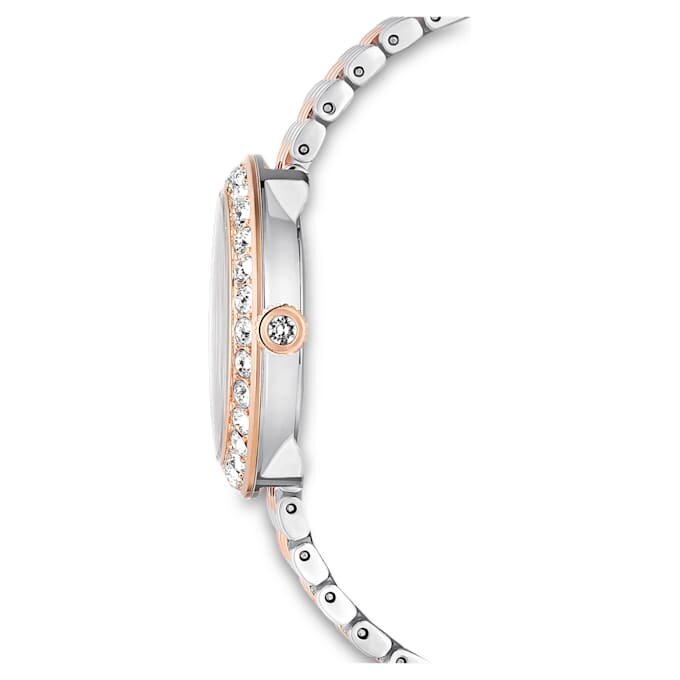Matrix Tennis 7-Link horloge, Swiss Made, metalen armband, roségoudkleurig, afwerking van gemengd metaal Matrix Tennis 7-Link horloge, Swiss Made, metalen armband, roségoudkleurig, afwerking van gemengd metaal