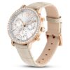 Matrix Tennis Chrono-horloge, Swiss Made, leren band, beige, roségoudkleurige afwerking Matrix Tennis Chrono-horloge, Swiss Made, leren band, beige, roségoudkleurige afwerking