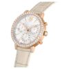 Matrix Tennis Chrono-horloge, Swiss Made, leren band, beige, roségoudkleurige afwerking Matrix Tennis Chrono-horloge, Swiss Made, leren band, beige, roségoudkleurige afwerking