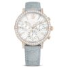 Matrix Tennis Chrono-horloge, Swiss Made, leren band, grijs, champagnekleurige afwerking Matrix Tennis Chrono-horloge, Swiss Made, leren band, grijs, champagnekleurige afwerking