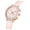 Matrix Tennis Chrono-horloge, Swiss Made, leren band, roze, roségoudkleurige afwerking Matrix Tennis Chrono-horloge, Swiss Made, leren band, roze, roségoudkleurige afwerking