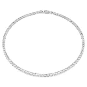 Matrix Tennis-ketting, ronde slijpvorm, wit, gerhodineerd Matrix Tennis-ketting, ronde slijpvorm, wit, gerhodineerd