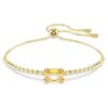 Matrix tennisarmband met gemengde slijpvormen, karamel, goudkleurig verguld Matrix tennisarmband met gemengde slijpvormen, karamel, goudkleurig verguld