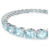 Matrix Tennisarmband met ronde slijpvorm, blauw, gerhodineerd Matrix Tennisarmband met ronde slijpvorm, blauw, gerhodineerd
