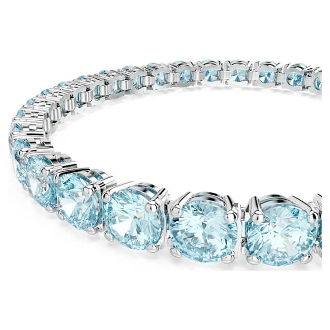 Matrix Tennisarmband met ronde slijpvorm, blauw, gerhodineerd Matrix Tennisarmband met ronde slijpvorm, blauw, gerhodineerd