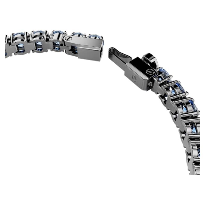 Matrix tennisarmband met ronde slijpvorm, blauw, geruteniumde Matrix tennisarmband met ronde slijpvorm, blauw, geruteniumde