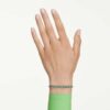 Matrix tennisarmband met ronde slijpvorm, groen, gerutheniumde Matrix tennisarmband met ronde slijpvorm, groen, gerutheniumde