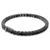 Matrix tennisarmband met ronde slijpvorm, zwart, gerutheniumde Matrix tennisarmband met ronde slijpvorm, zwart, gerutheniumde