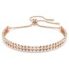 Matrix Tennisarmband, ronde slijpvorm, wit, roségoudkleurig verguld Matrix Tennisarmband, ronde slijpvorm, wit, roségoudkleurig verguld