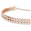 Matrix Tennisarmband, ronde slijpvorm, wit, roségoudkleurig verguld Matrix Tennisarmband, ronde slijpvorm, wit, roségoudkleurig verguld