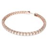 Matrix Tennisarmband, ronde slijpvorm, wit, roségoudkleurig verguld Matrix Tennisarmband, ronde slijpvorm, wit, roségoudkleurig verguld