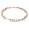 Matrix Tennisarmband, ronde slijpvorm, wit, roségoudkleurig verguld Matrix Tennisarmband, ronde slijpvorm, wit, roségoudkleurig verguld