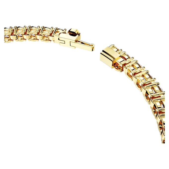 Matrix Tennisarmband, ronde slijpvorm, wit, verguld Matrix Tennisarmband, ronde slijpvorm, wit, verguld